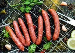 Frische Bratwürste aus reinem Rindfleisch | Thymian | Rosmarin